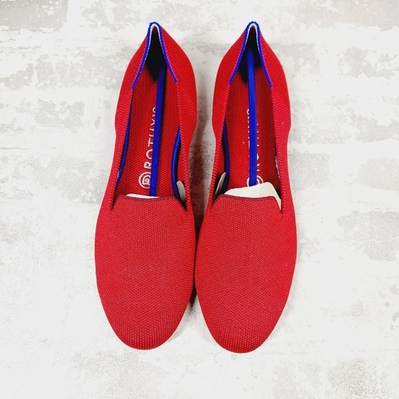 New Rothy's The Loafer Red Round Toe Slip On Loafers M1020